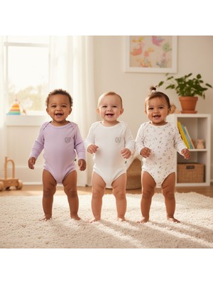 Begisa Kız Bebek 3'lü Naturel Badi