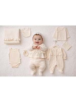 Milays 0-3 Ay Kız Bebeklere Organik Pamuk Jessica 10 Lu Premium Set