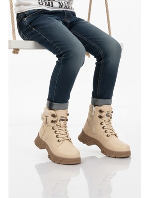 Aspor Bej Vizon Içi Polarlı Unisex Çocuk Worker Bot