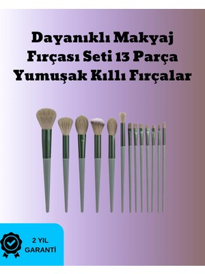 Epilons Toz Ve Krem Ürünler İçin Güçlü Tutucu Yumuşak Kıllı Makyaj Fırça Takımı 13 Parça