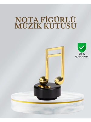 Epilons Dönen Nota Figürlü Müzik Box Işıltılı Dekoratif Tasarım