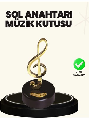 Epilons Dönen Sol Anahtarı Figürlü Müzik Kutusu Şık Hediyelik Dekor