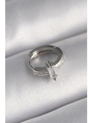 Ayder Timya 316L Çelik Gümüş Renk Zirkon Taşlı Tragus Piercing - TJ-PR1307 TG/Tmya1395 218530