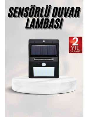 HERŞEYBURDAMODA Bahçe Aydınlatması Güneş Enerjili LED Işık Lamba Sensörlü Dekoratif