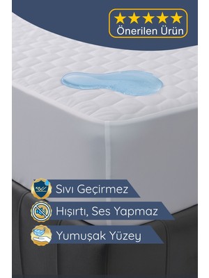 Kiril Home Ultra Soft Sıvı Geçirmez Ses Yapmaz Fitted Full Kenar Yatak Koruyucu Alez