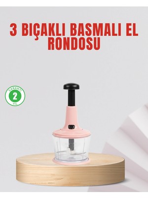 HERŞEYBURDAMODA Manuel Mutfak Rondosu Keskin Bıçaklı Geniş Hazneli