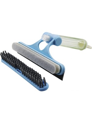 Calperia 3in1 Camsil Cam Çek - Sünger - Fırçatemizlik Aleti Oynar Başlık - Spreyli Su Hazneli Sap (5047)