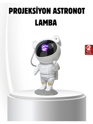 Epilons Bluetooth Müzikli Astronot Projeksiyon Lambası Yıldız Ve Ay Efektli