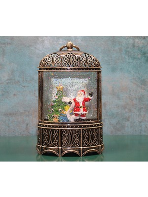 Aspartam Yılbaşı Temalı Işıklı Müzikli Kar Küresi Model 4