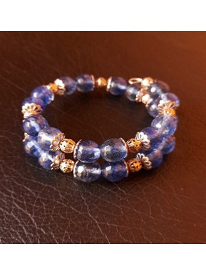 Asteria Elite Mavi Kuvars Iki Sıralı Iletişim ve Zarafet Bilekliği