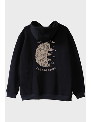 Nuugg Water Bear Tardigrade Baskılı Siyah Hoodie
