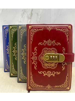 Aspartam Özel Tasarım Şifreli Deri Defter Model 2