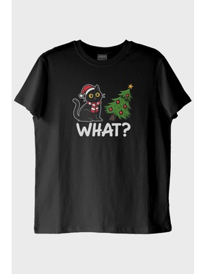 Nuugg Noel Kedisi Siyah Tişört