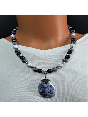 Asteria Elite Sodalit Havlit Oniks Mantık ve Zihinsel Berraklık Kolyesi