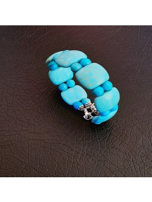 Asteria Elite 2 Sıralı Turkuaz Şifa ve Nazar Koruması Bileklik
