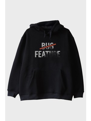 Nuugg Bug Feature Siyah Hoodie
