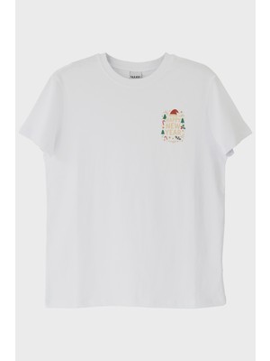 Nuugg Mutlu Yılbaşı Beyaz Tişört