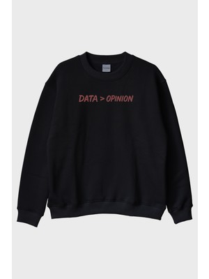 Nuugg Veri Aşıkları Için Data > Opinion Minimalist Siyah Bisiklet Yaka Sweatshirt