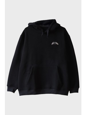Nuugg Sol El Kalp Desenli Nakış Hoodie - Sevgililer Günü Çift Tişörtleri