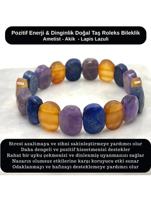 Yıldız Doğal Taş Sertifikalı Pozitif Enerji & Dinginlik Doğal Taş Roleks Bileklik