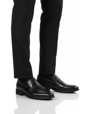 Aspor Siyah Hakiki Deri Erkek Klasik Ayakkabı