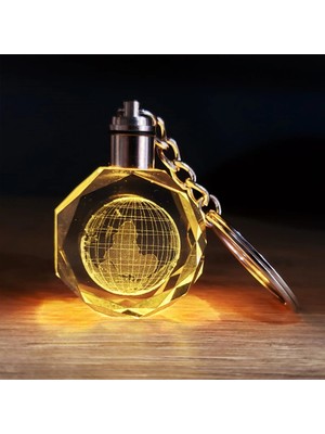 TeknoKesgin KESGİN MARKET®Kristal Dünya Tasarımlı Renk Değiştiren Anahtarlık