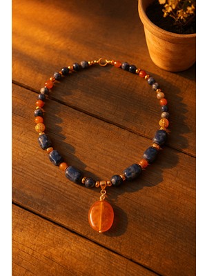 Asteria Elite Akik Sodalit Denge ve Odaklanma Kolyesi