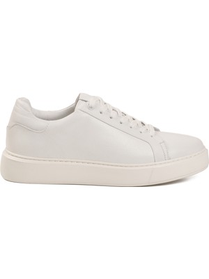 Aspor Beyaz Hakiki Deri Erkek Casual Ayakkabı