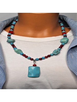 Asteria Elite Turkuaz Mercan Kolye