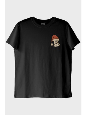 Nuugg Ho Ho Şapka Siyah Tişört