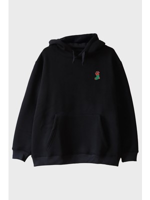 Nuugg Noel Çorabı Siyah Hoodie