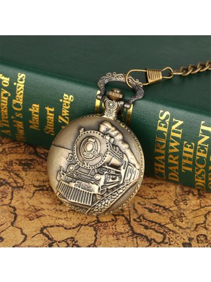 Aspartam Tren Temalı Köstekli Saat