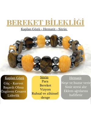 Yıldız Doğal Taş Sertifikalı Bereket Bilekliği Doğal Taş Roleks Kesim Bileklik