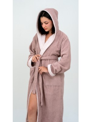 Emillie -  %100 Pamuk - Unisex Bella Bukle Bornoz (Iki Renkli)