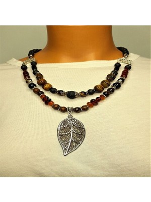 Asteria Elite Kaplan Gözü Akik Nazara Karşı Etkili Özgüven ve Cesaret Kolyesi