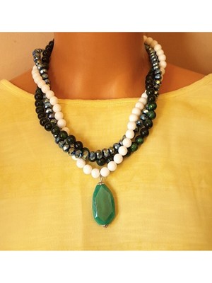 Asteria Elite Premium Serisi Kaplan Gözü Akik Kristal Şans, Bereket ve Nazardan Koruma Kolyesi