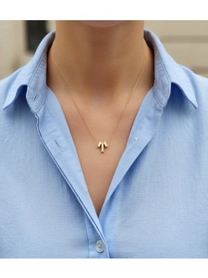 Hoolya Design Xuping Üçlü Çubuk 14K Gold Premium Çelik Kolye
