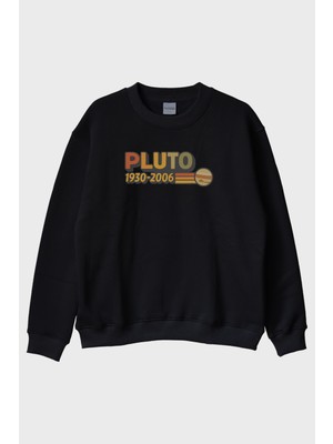 Nuugg Rıp Pluto Siyah Bisiklet Yaka Sweatshirt