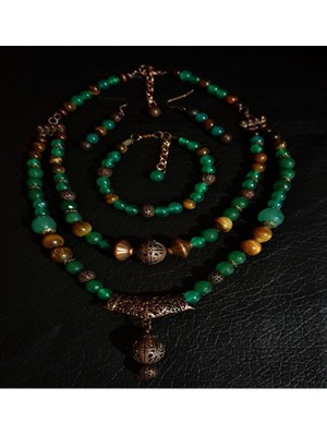 Asteria Elite Ceyt ve Kaplan Gözü Denge, Uyum ve Şifa Takı Seti