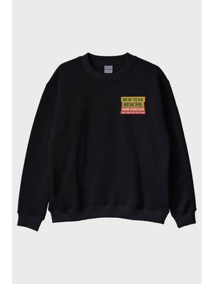 Nuugg Same Sarcasm Siyah Bisiklet Yaka Sweatshirt