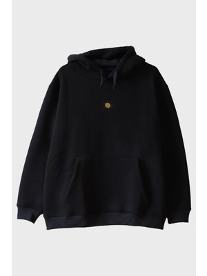 Nuugg Güneş Desenli Nakış Hoodie - Sevgililer Günü Çift Tişörtleri
