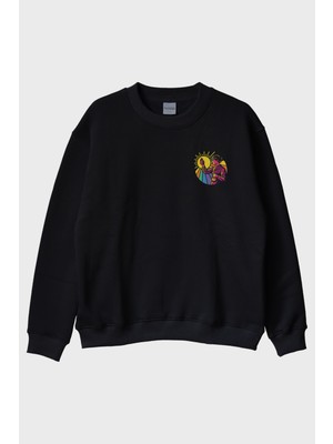 Nuugg Marie Curie Siyah Bisiklet Yaka Sweatshirt