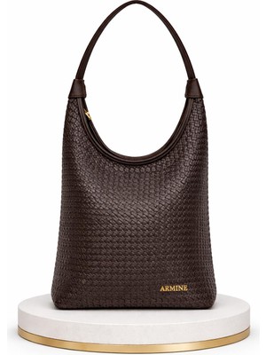 Armine Bayan Çanta  413 Kahve Örgü