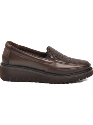 Voyager Kahve Hakiki Deri Kadın Casual Ayakkabı