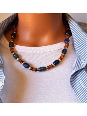 Asteria Elite Akik Kehribar Ud Ağacı Nazar ve Koruması Kolye Bileklik Seti