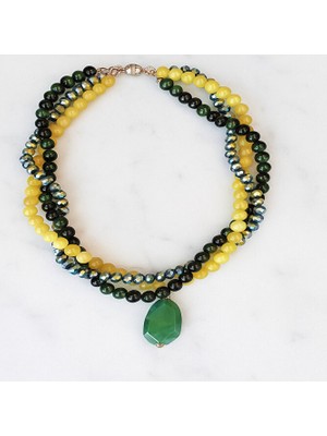 Asteria Elite Premium Serisi Kaplan Gözü Zebercet Kristal Cesaret, Şans ve Pozitif Enerji Kolyesi