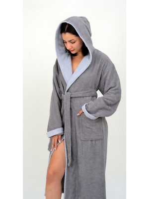 Emillie -  %100 Pamuk - Unisex Bella Bukle Bornoz (Iki Renkli)