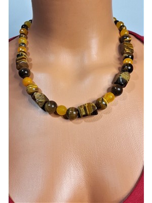 Asteria Elite Kaplan Gözü Ceyt Nazara Karşı Koruma ve Cesaret Kolye Bileklik Seti