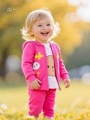 Eoxa Kız Çocuk Pembe 3lü Takım