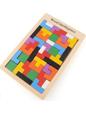 Wolkig Çocuklar Eğitici Ahşap Tetris